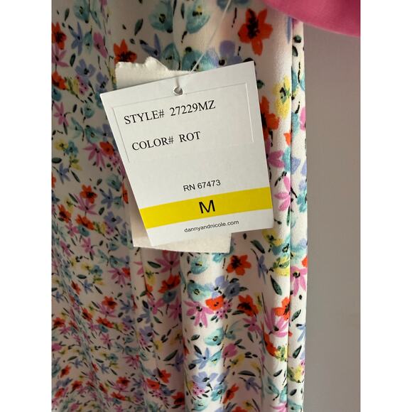 NWT Danny and Nicole Rose Pink Floral Midi Dress w/ Jacket Women's Size Medium - Picture 3 of 5